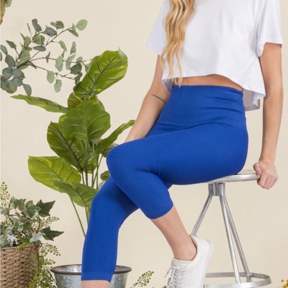 Royal Blue Capri Compression Leggings